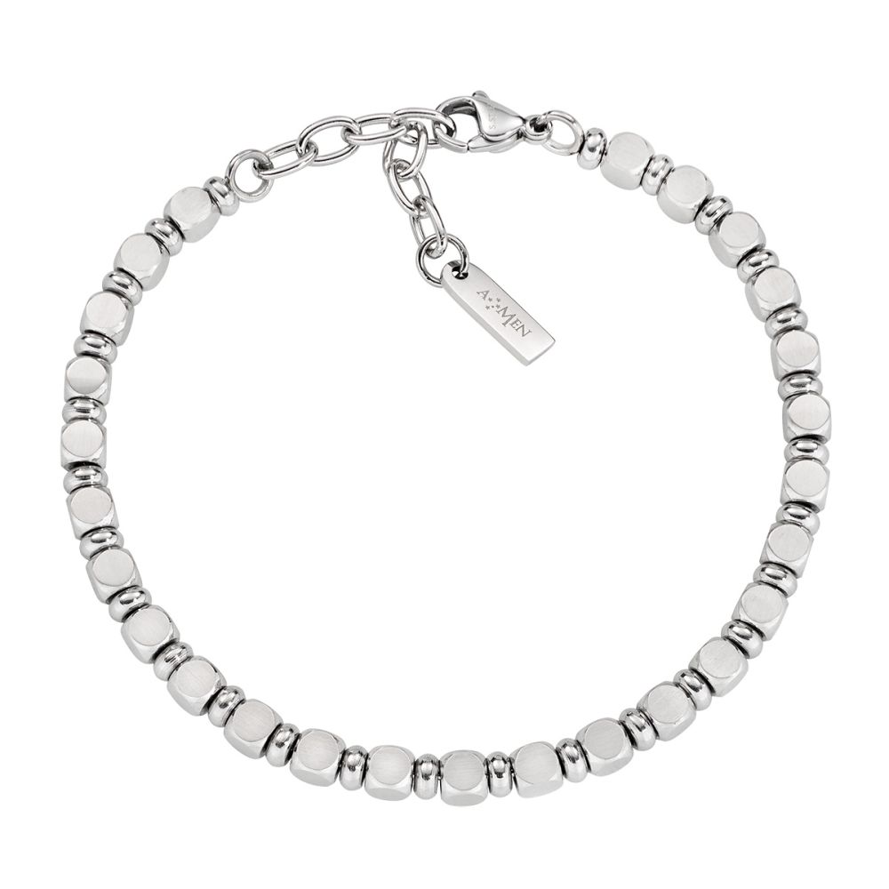 Amen Bracciale Uomo Acciaio Elementi Acciaio
