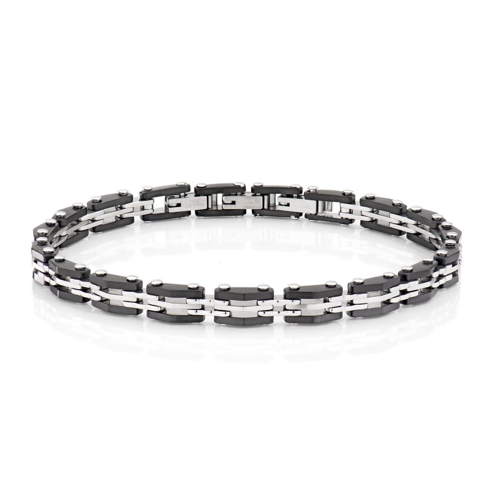 Amen Bracciale Acciaio e pvd Nero Metropolitan