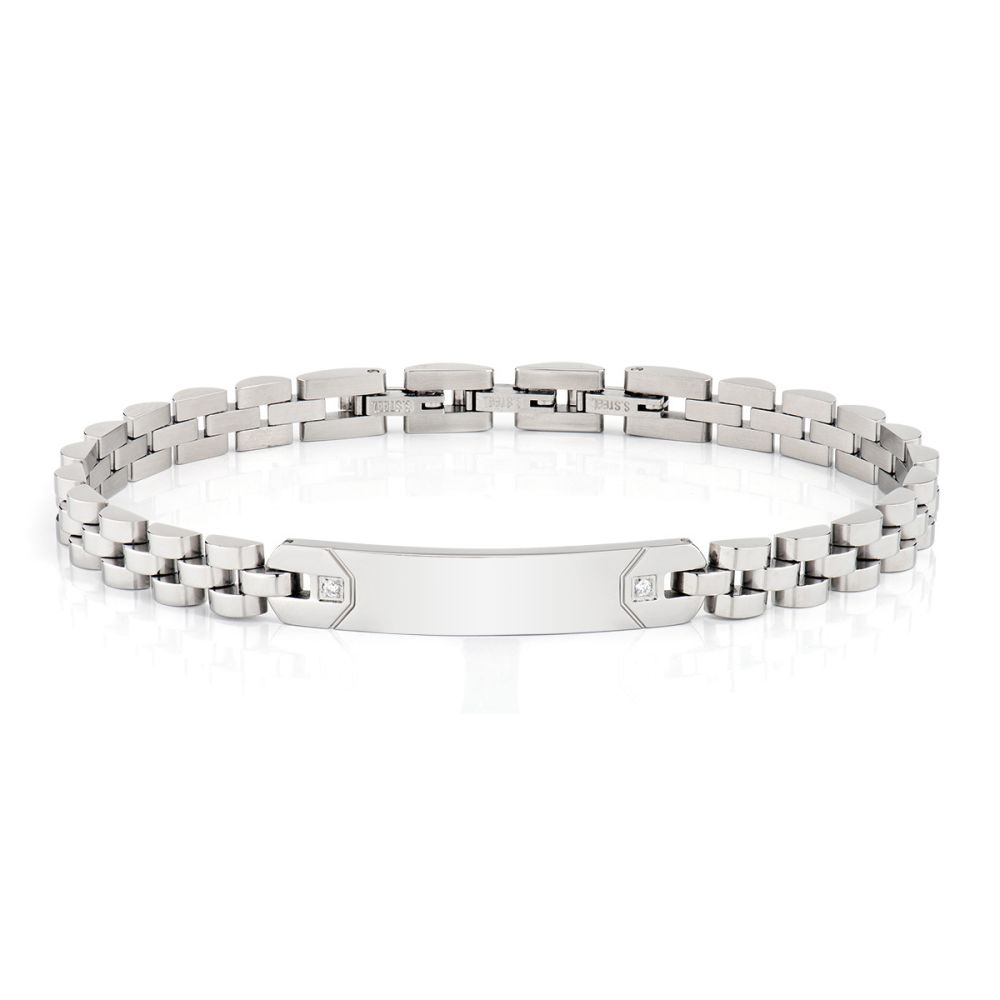 Amen Bracciale Acciaio e Diamanti Bianchi