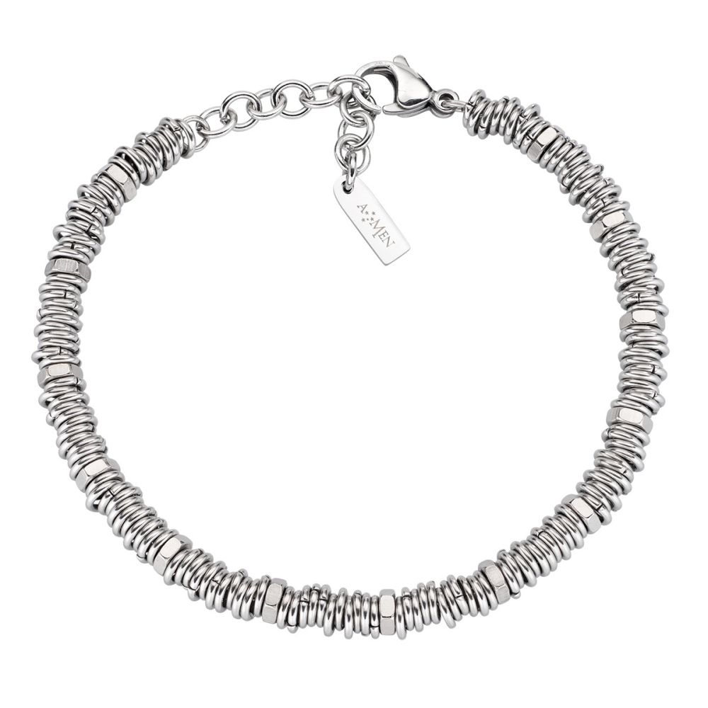 Amen Bracciale Elementi in Acciaio 