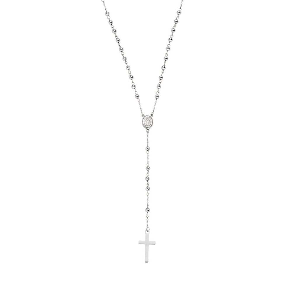 Amen Collana Rosario Acciaio Grani Acciaio