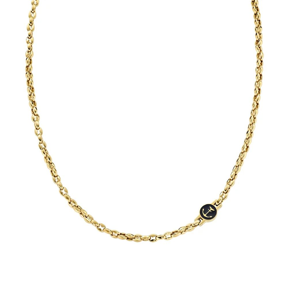 Amen Collana Acciaio Gold con Ancora