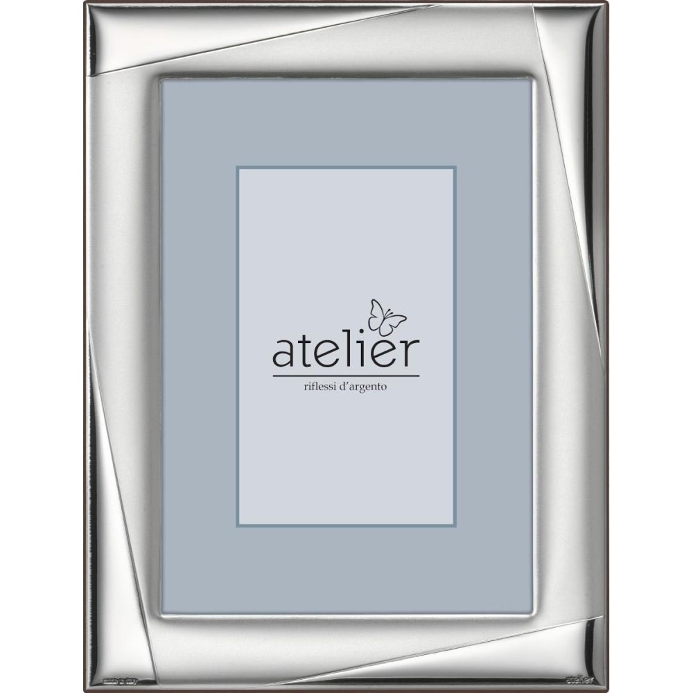 Atelier Cornice Laminato Argento e Legno 13X18