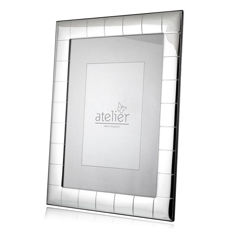 Atelier Cornice Laminato Argento e Legno 13X18