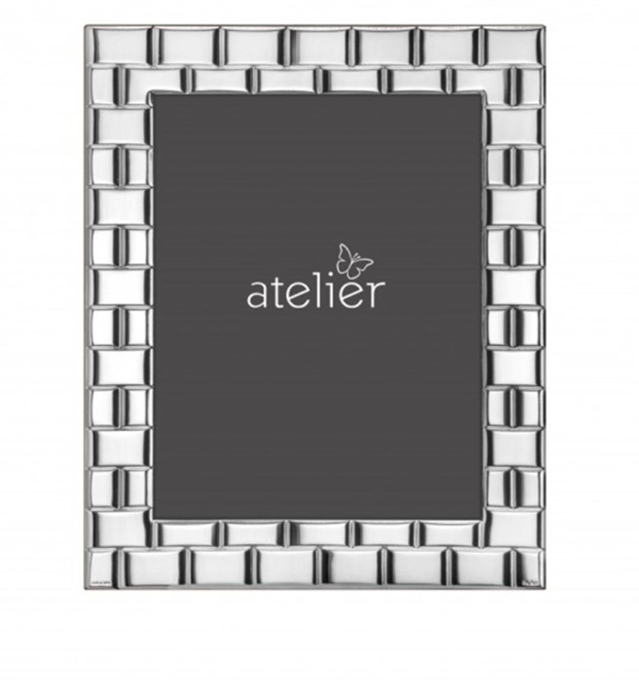 Atelier Cornice Laminato Argento e Legno 15X20