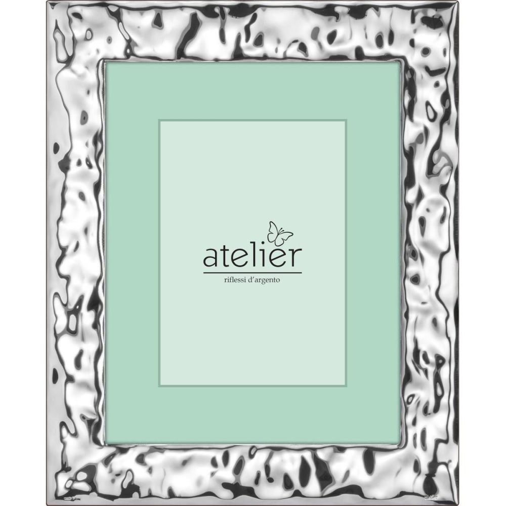 Atelier Cornice Laminato Argento e Legno 10X15