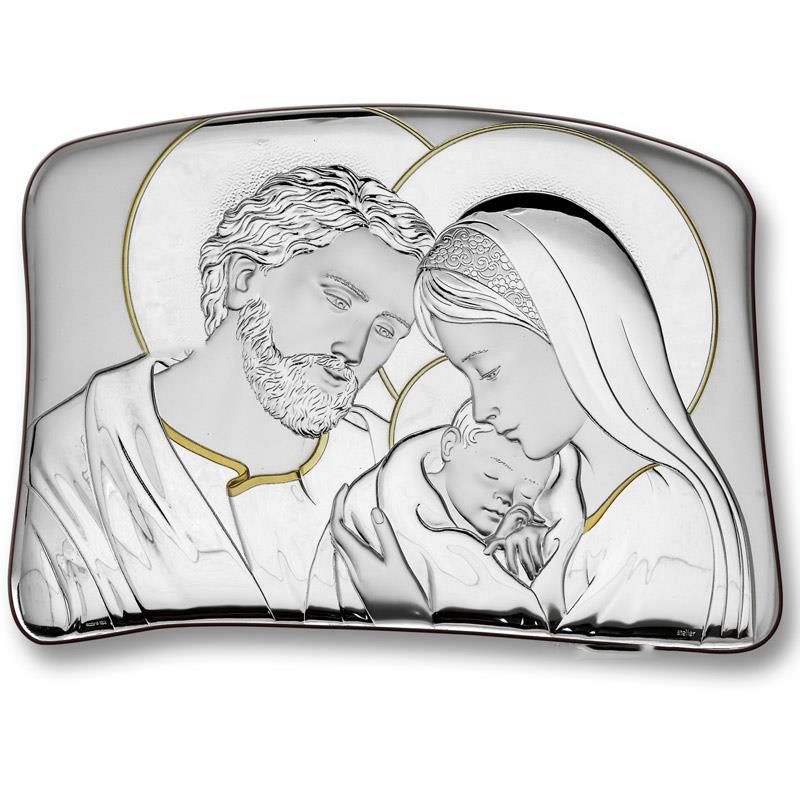 Atelier Sacra Famiglia Laminato Argento e Legno 22X31