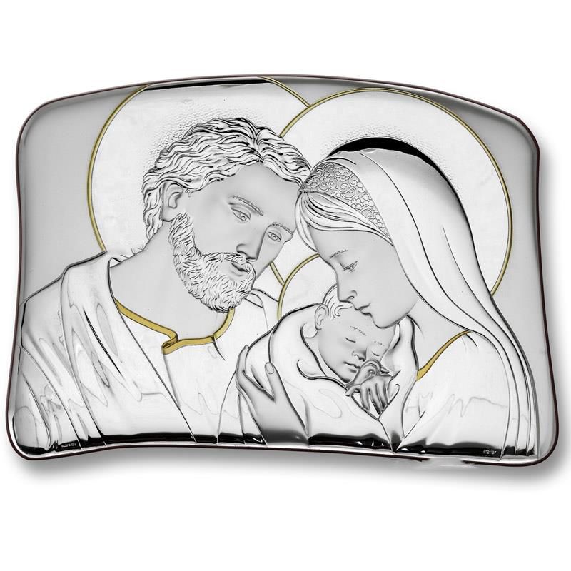 Atelier Sacra Famiglia Argento e Legno 32X44 