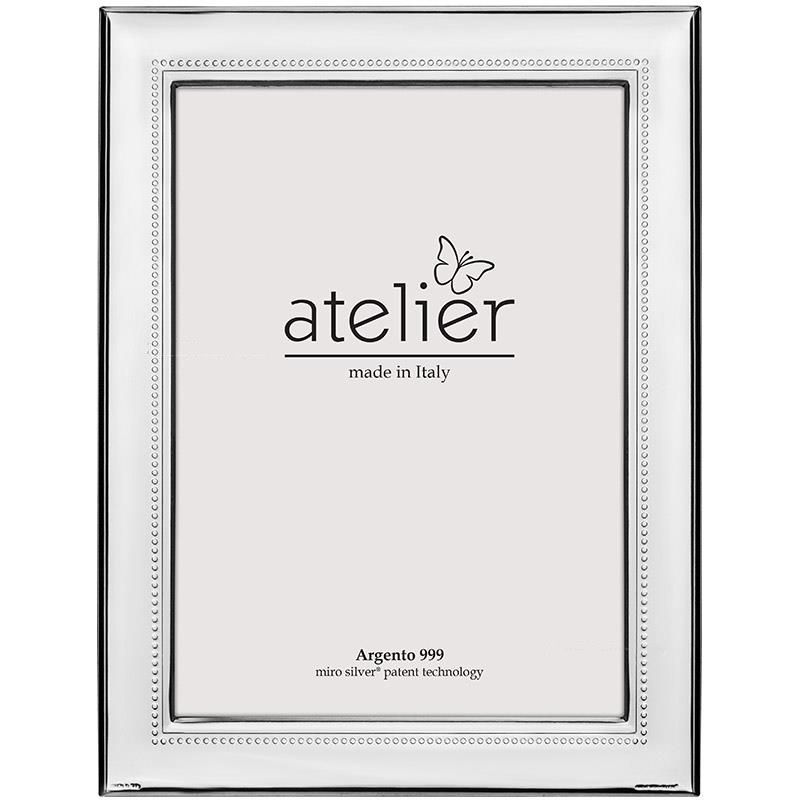 Atelier Cornice Laminato Argento e Legno 18X24