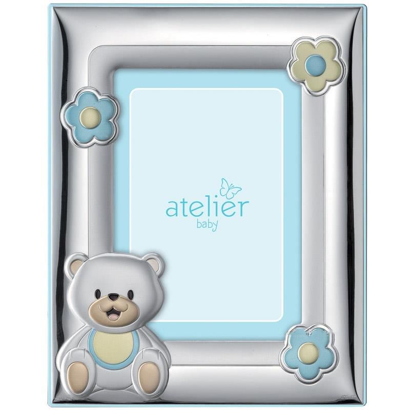 Atelier Cornice Bimbo Laminato Argento e Legno 13X18