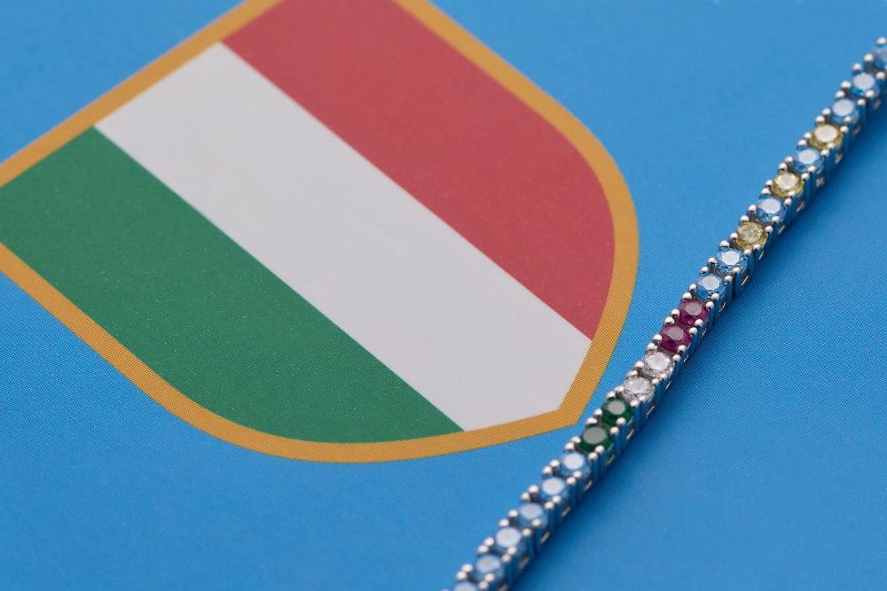 Amen Bracciale Tennis Nazionale Calcio Zirconi Multi