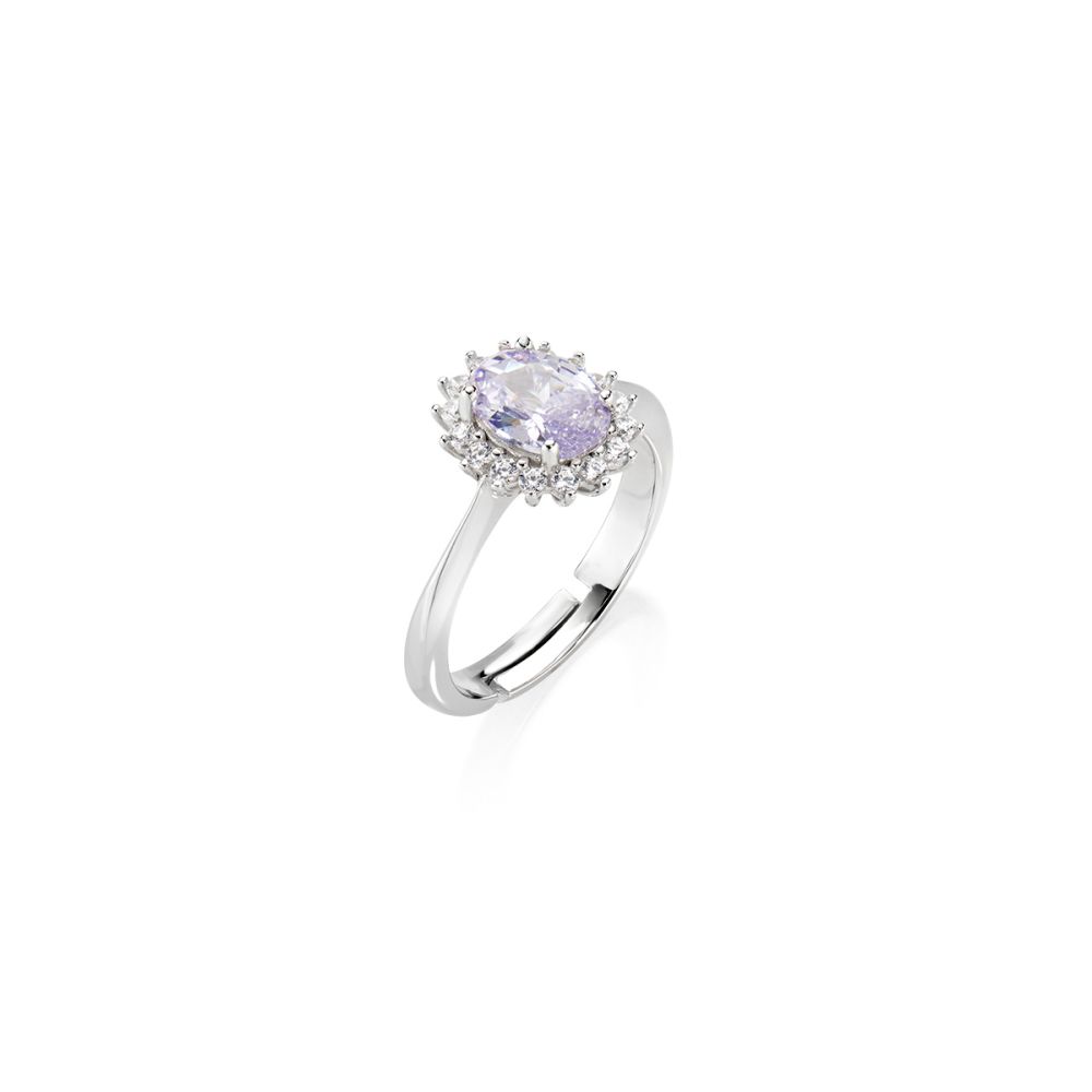 Amen Anello Argento Royal Lady Lilla