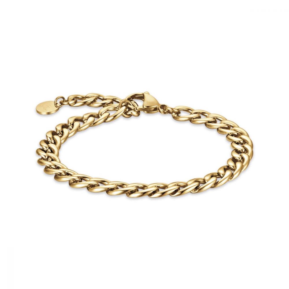 Luca Barra Bracciale Catena Acciaio Uomo Gold