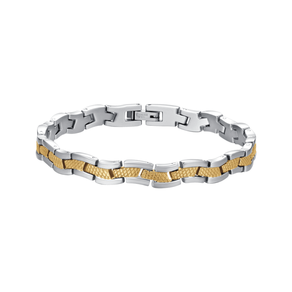 Luca Barra Bracciale Uomo Acciaio Ip Gold