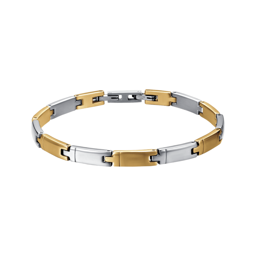 Luca Barra Bracciale Uomo Acciaio e Ip Gold