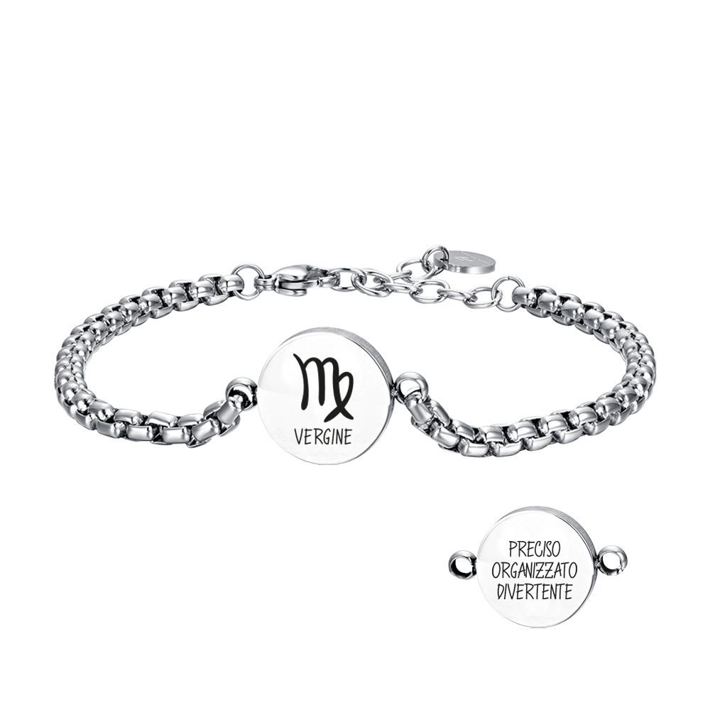 Luca Barra Bracciale Acciaio Piastra Vergine