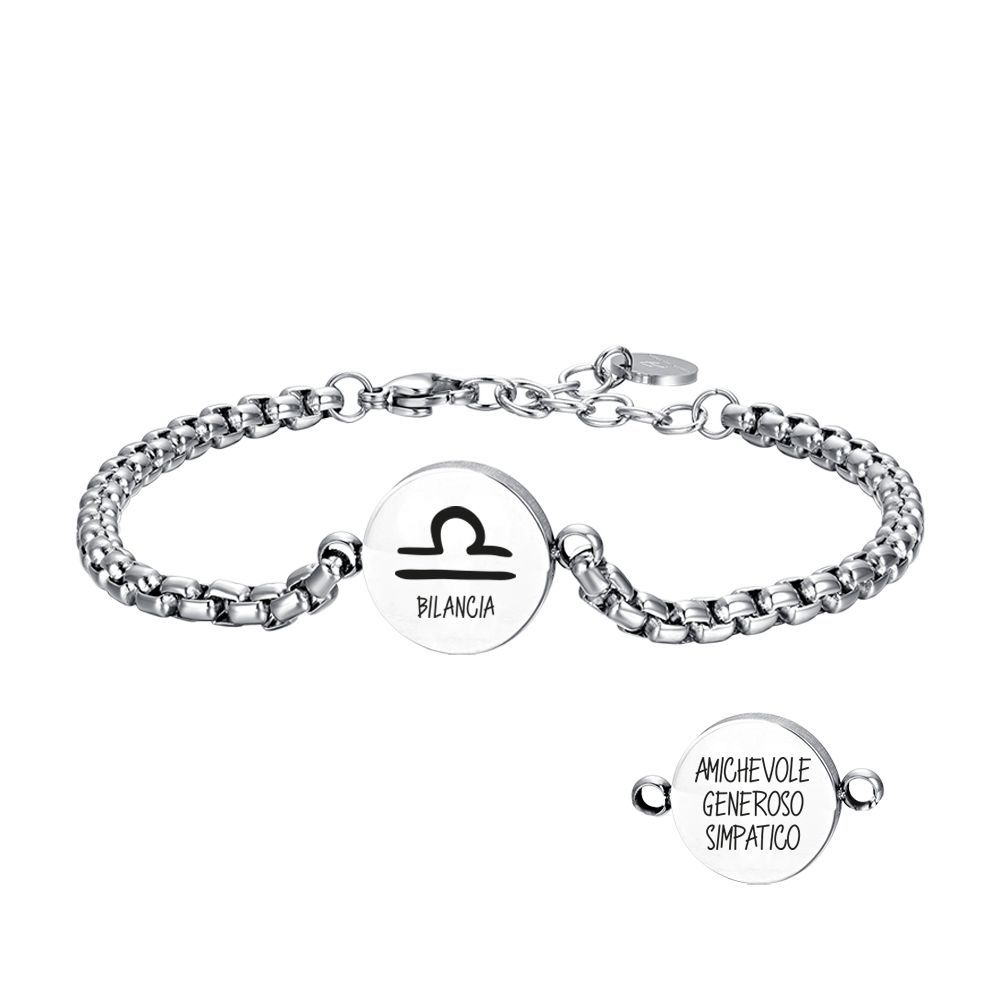 Luca Barra Bracciale Acciaio Piastra Bilancia