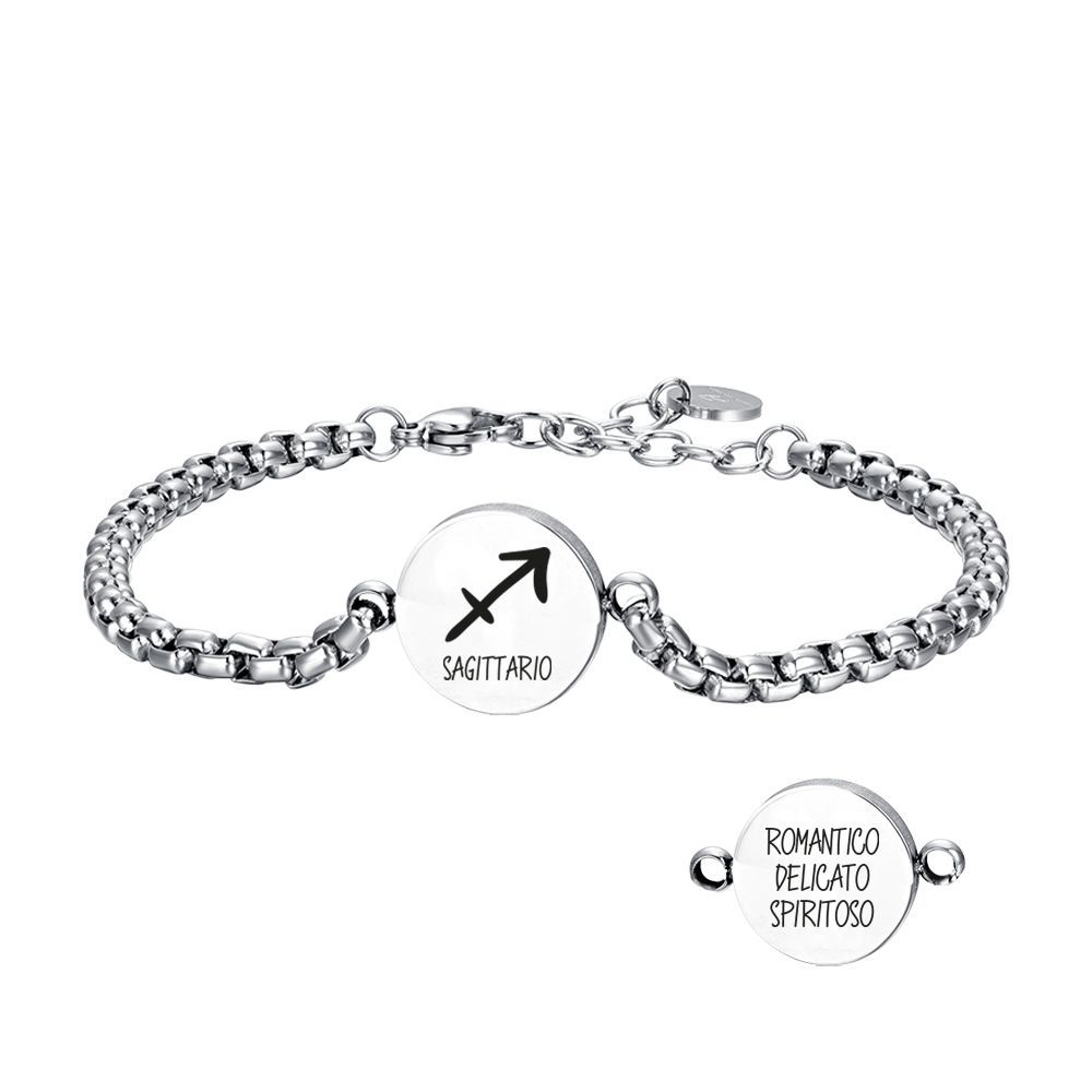 Luca Barra Bracciale Acciaio Piastra Sagittario