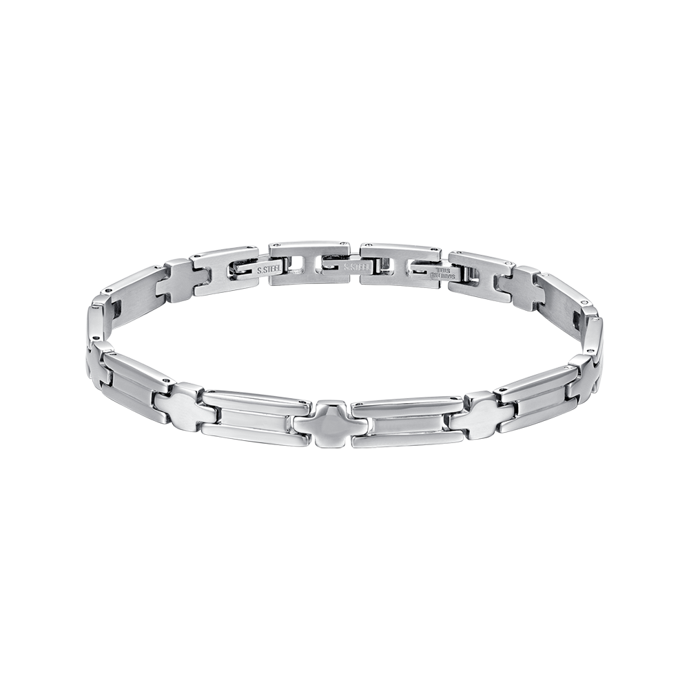 Luca Barra Bracciale Acciaio con Croci