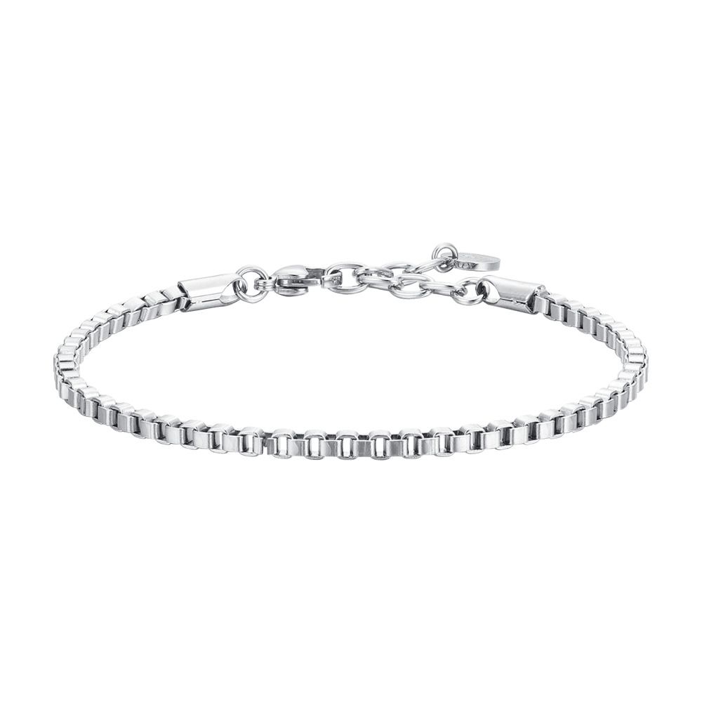 Luca Barra Bracciale Acciaio Cubi Concatenati