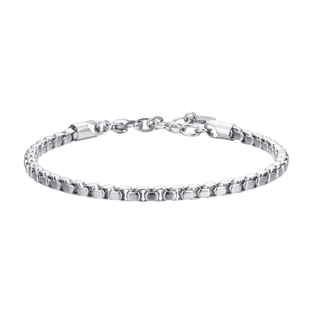 Luca Barra Bracciale Acciaio Cubi Concatenati