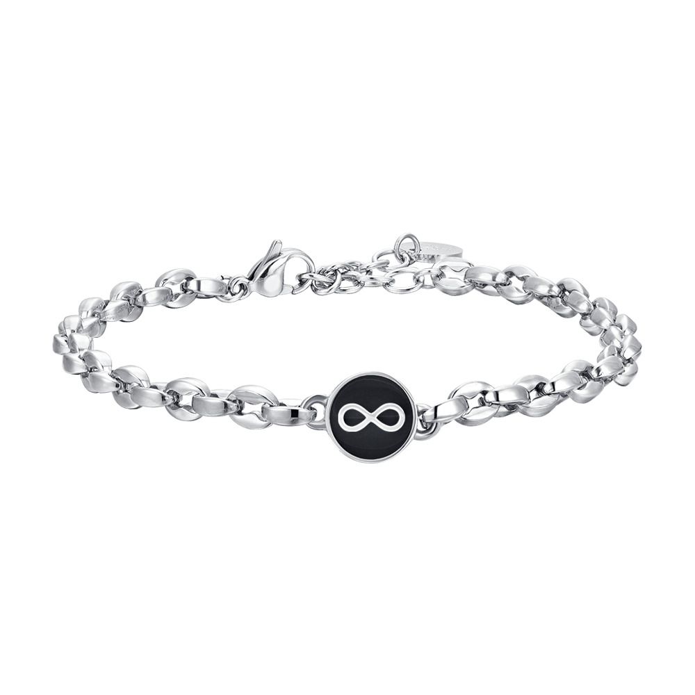 Luca Barra Bracciale Acciaio Con Infinito