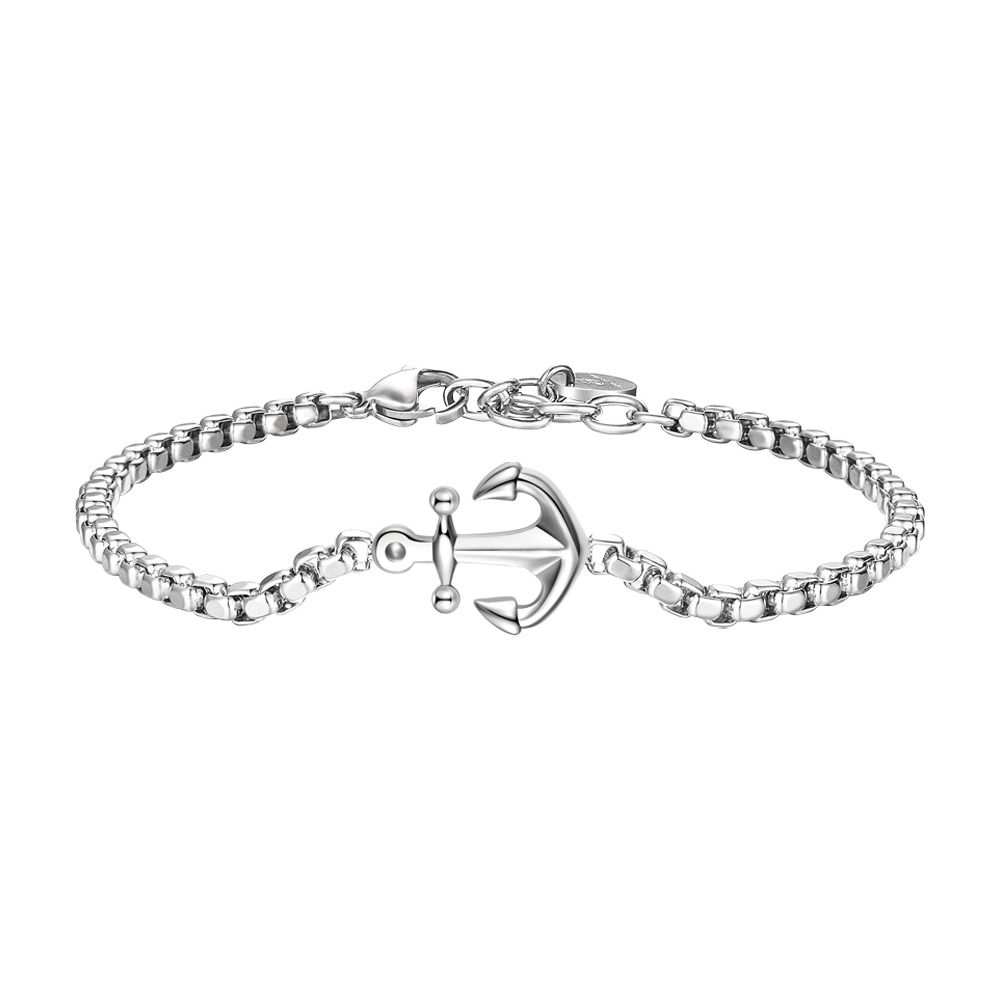 Luca Barra Bracciale Acciaio Con Ancora