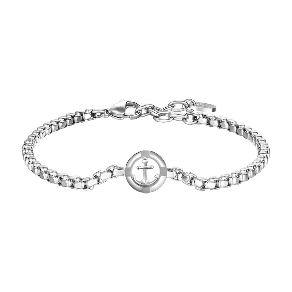 Luca Barra Bracciale Acciaio Con Ancora