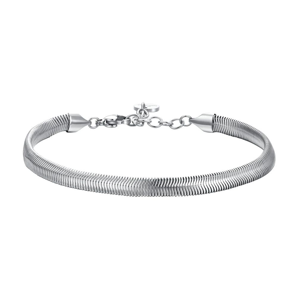 Luca Barra Bracciale Snake Acciaio 5X2 mm