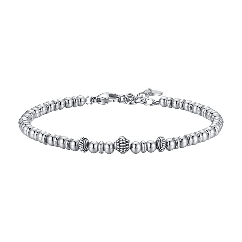 Luca Barra Bracciale Acciaio Elementi Acciaio
