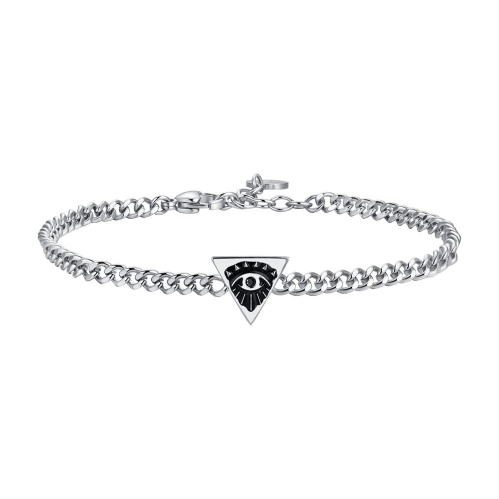 Luca Barra Bracciale Acciaio con Occhio