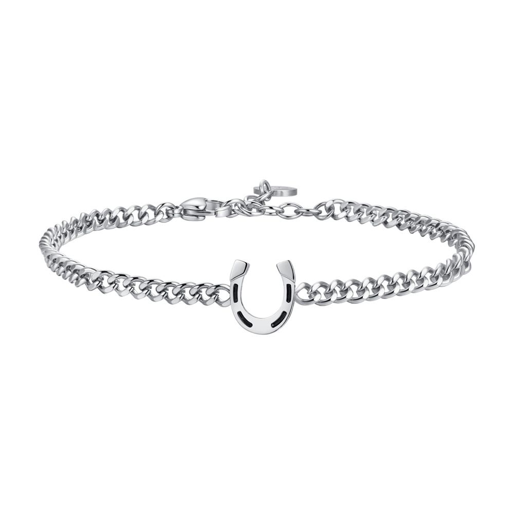 Luca Barra Bracciale Acciaio con Ferro di Cavallo
