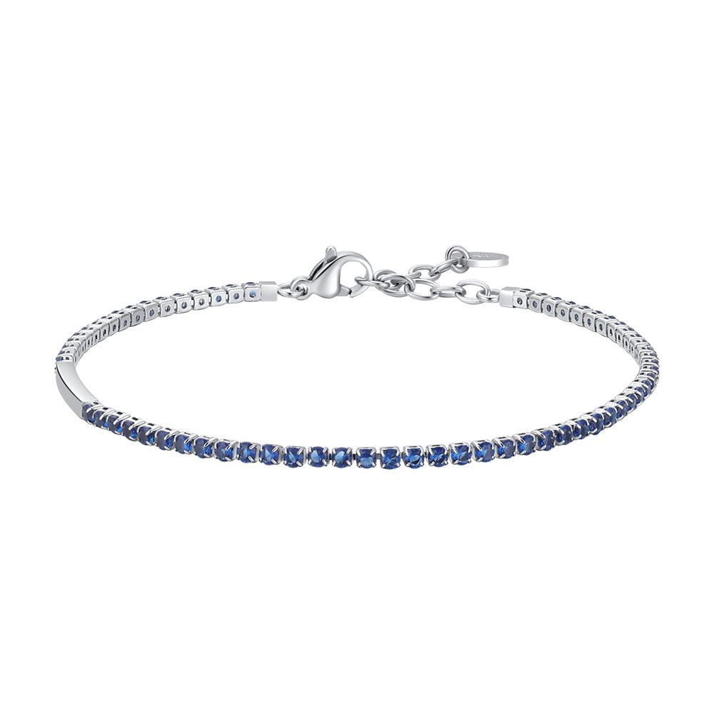 Luca Barra Tennis Acciaio Zirconi Blu