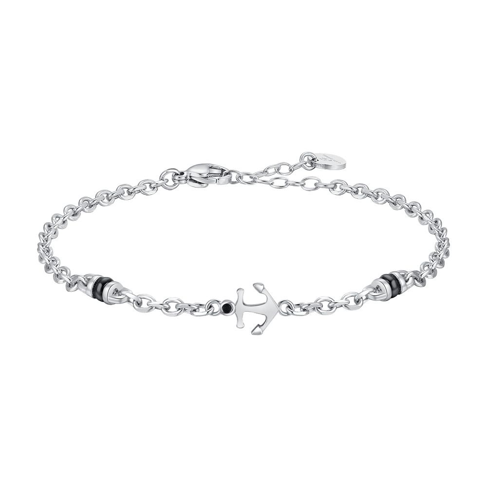 Luca Barra Bracciale Acciaio con Ancora