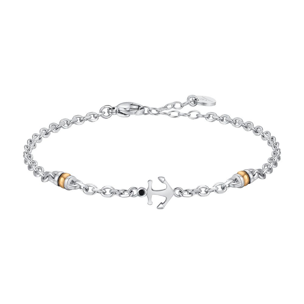 Luca Barra Bracciale Acciaio con Ancora