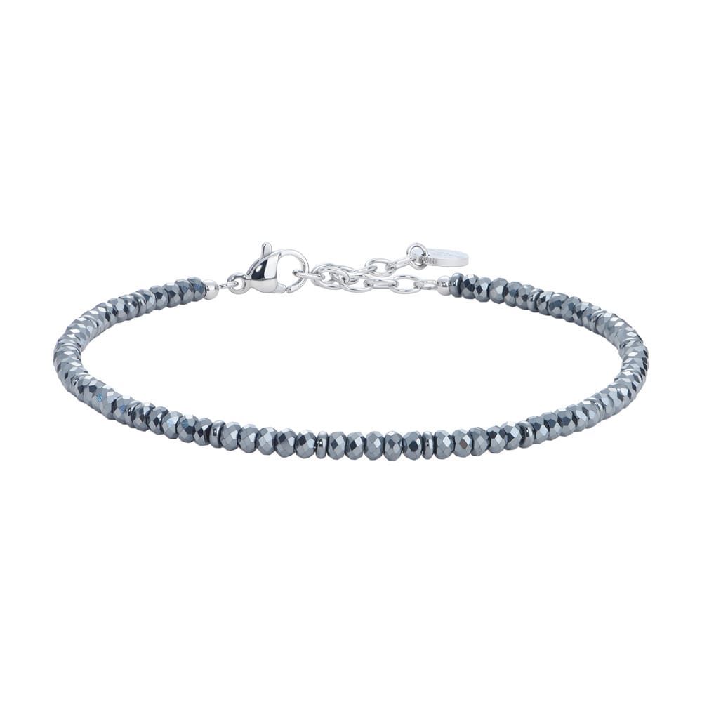Luca Barra Bracciale Acciaio ed Ematite Nera