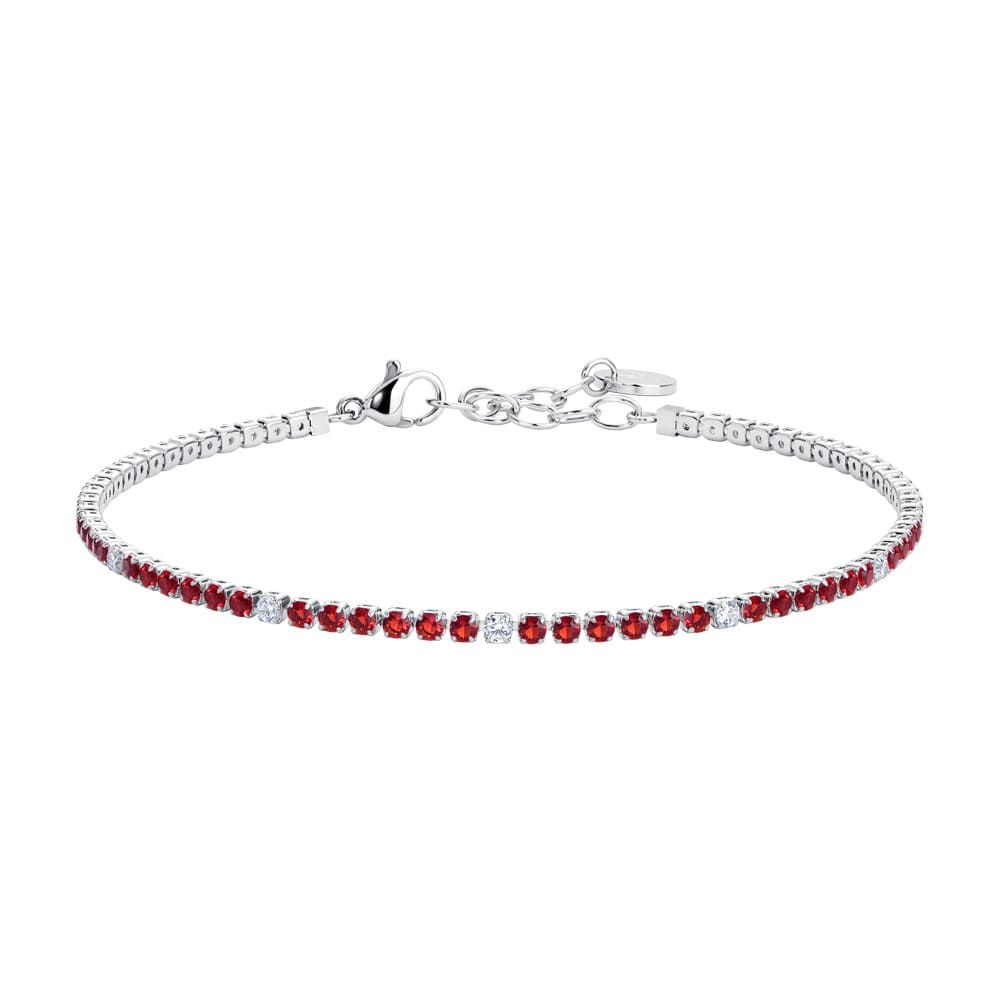 Luca Barra Tennis Acciaio Zirconi Rossi e Bianchi