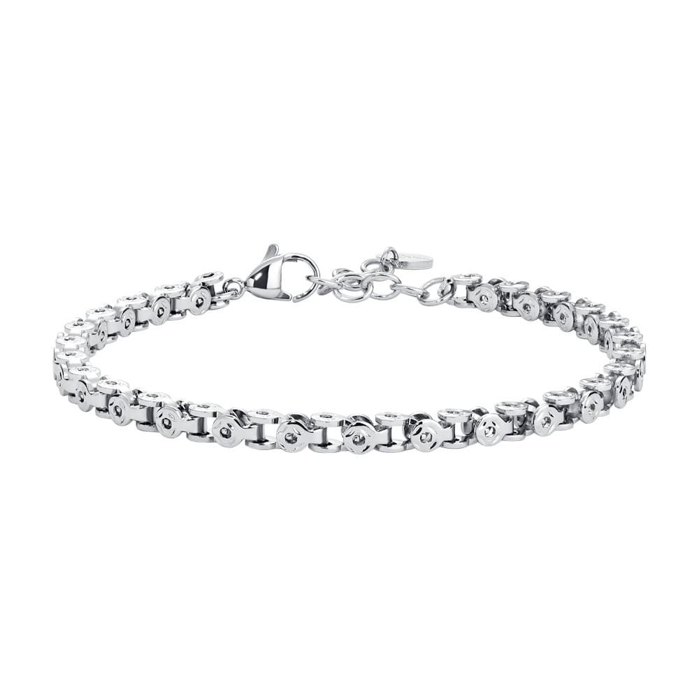 Luca Barra Bracciale Acciaio Maglia Concatenata
