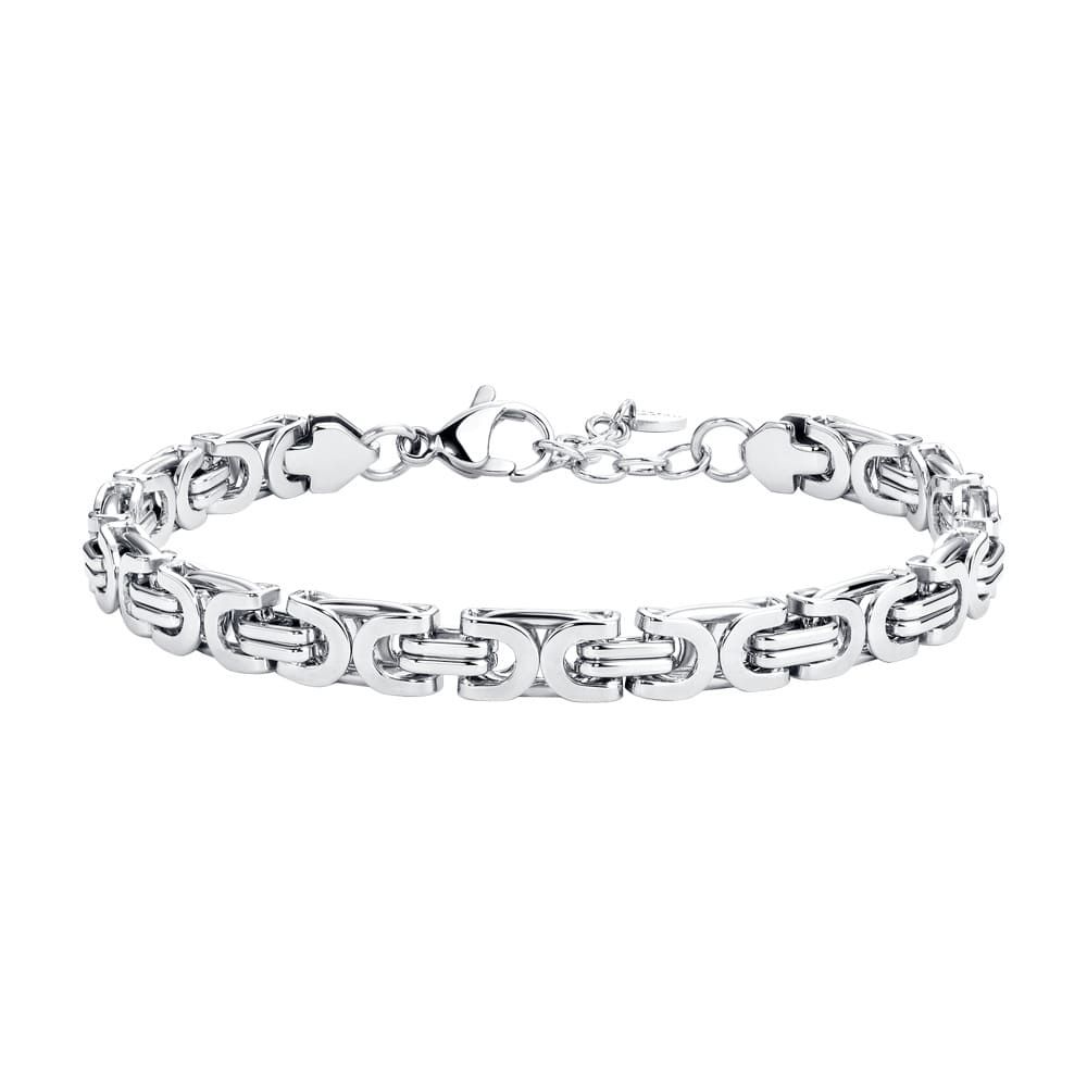 Luca Barra Bracciale Catena Acciaio 4 mm