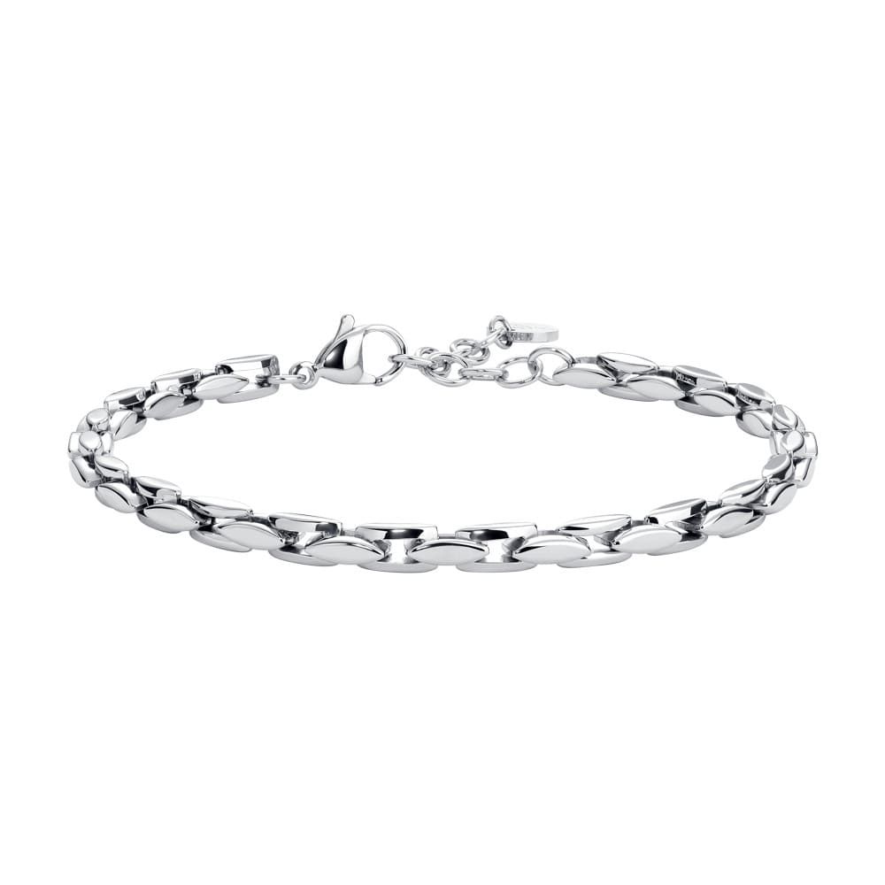 Luca Barra Bracciale Catena Acciaio 2 mm