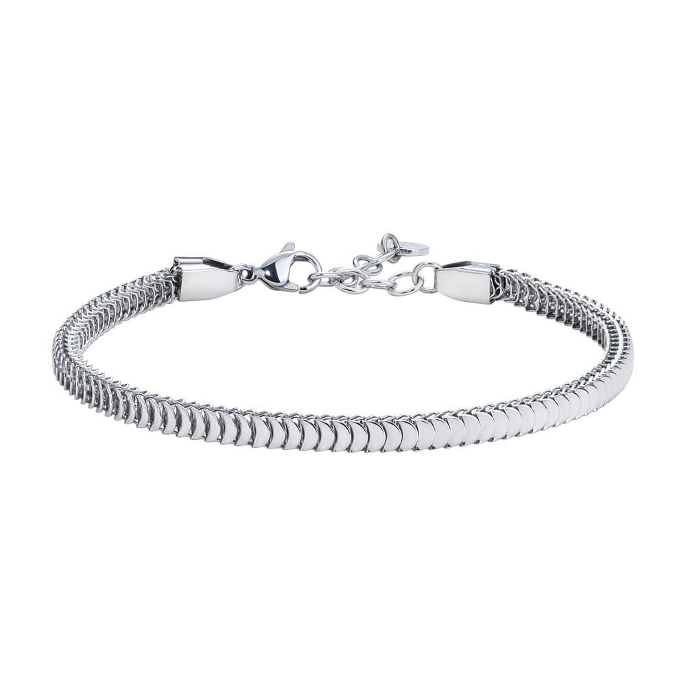 Luca Barra Bracciale Snake Acciaio 3 mm