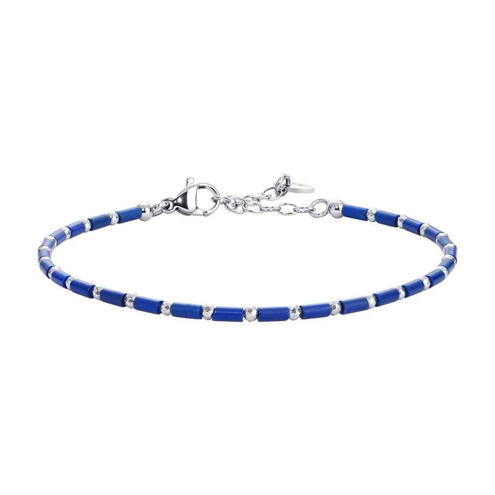 Luca Barra Bracciale Acciaio Ematite e Lapis