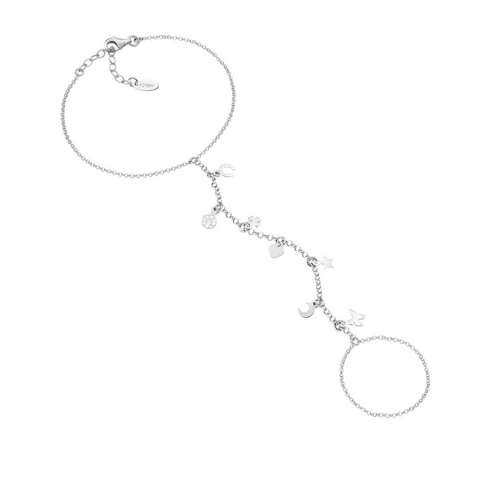 Amen Baciamano Argento Rodiato Multicharm
