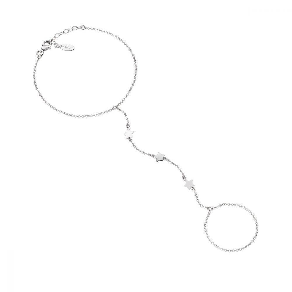 Amen Baciamano Argento Rodiato con Stelle