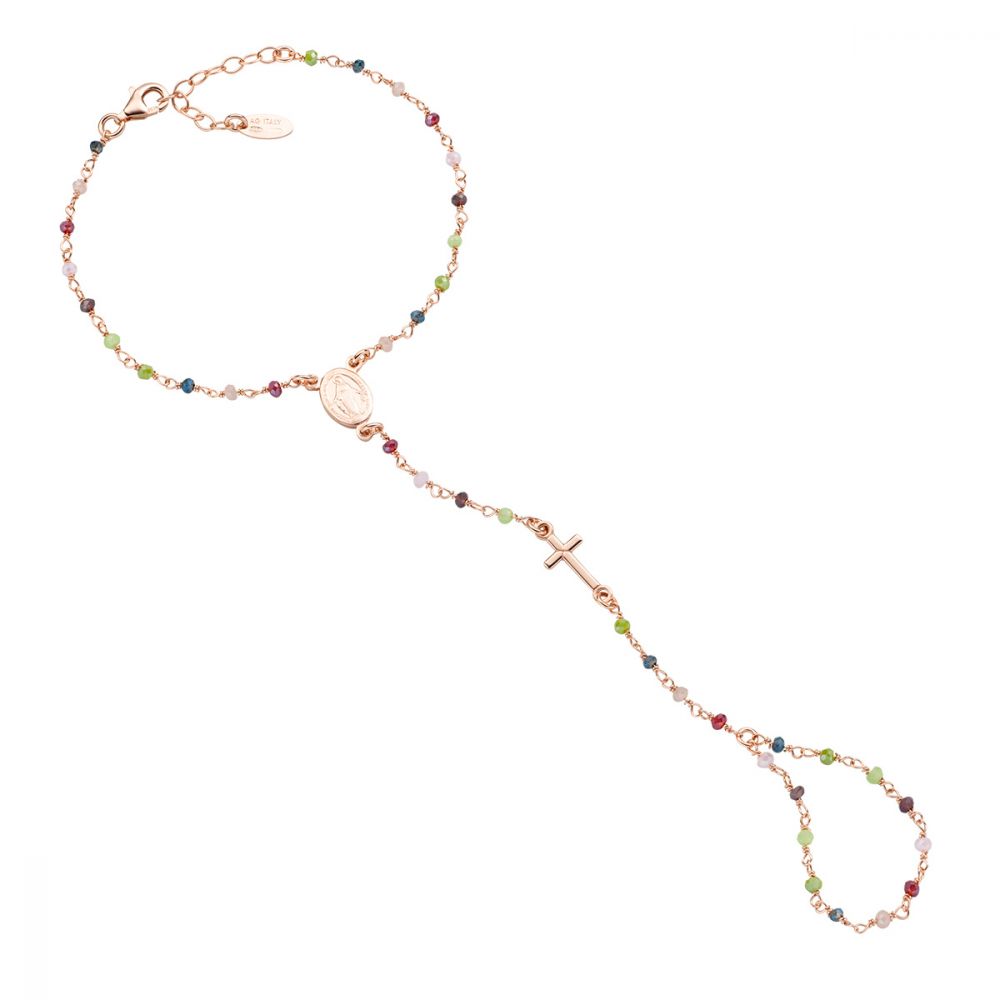 Amen Baciamano Rosario Argento Rosè Grani Multicolor