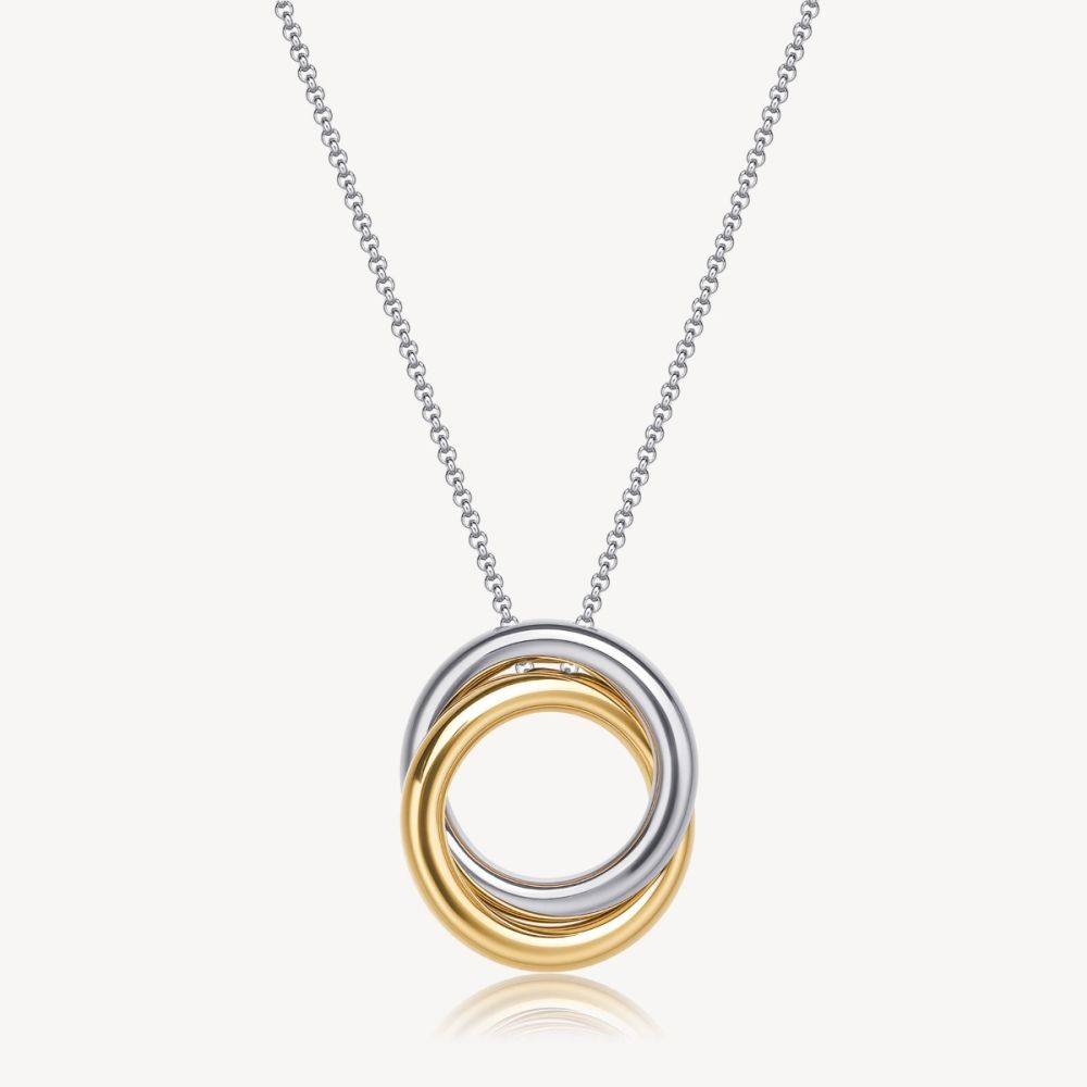 Brosway Collana Acciaio Cerchi Incrociati Bicolore Aura