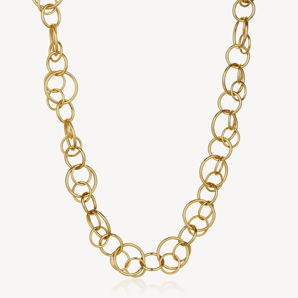 Brosway Collana Acciaio Gold Cerchi Intersecati