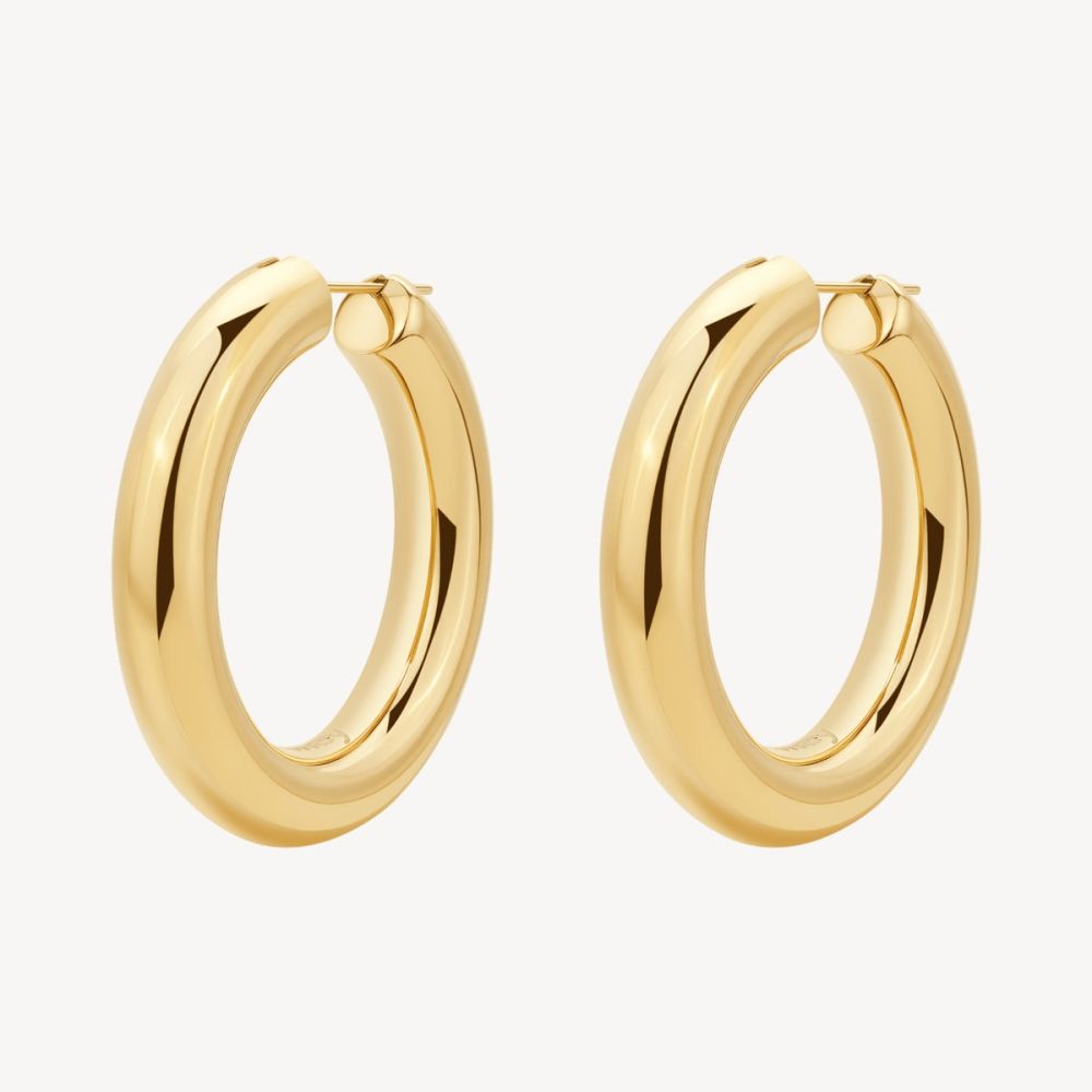 Brosway Orecchini Cerchi Acciaio Gold 25 mm Aura