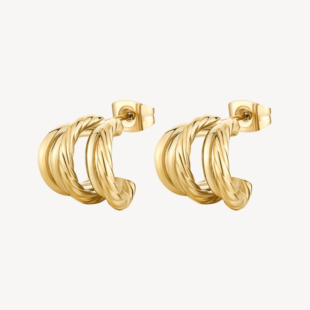 Brosway Orecchini Lobo Acciaio Gold Amy