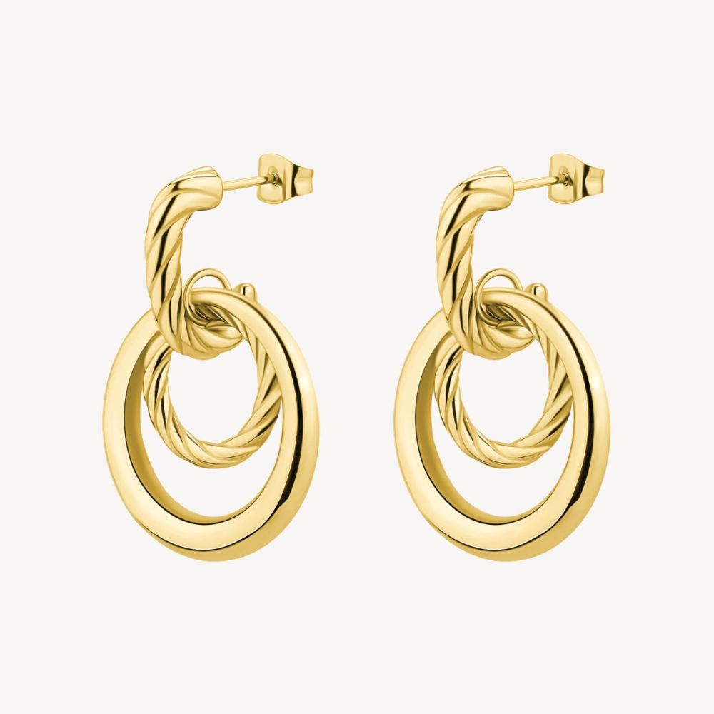Brosway Orecchini Pendenti Acciaio Gold Amy